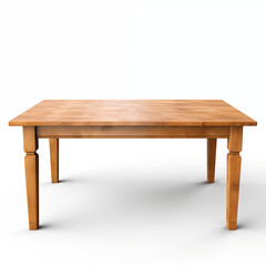 Rectangular Light Brown Wooden Table Empty Top Studio Shot