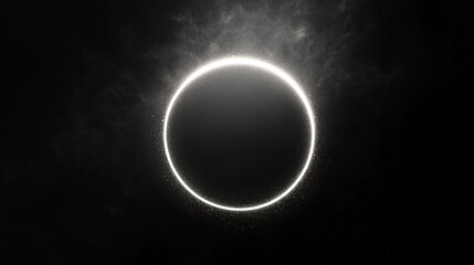 Obraz premium Stunning celestial phenomenon during solar eclipse captured in dark sky. 