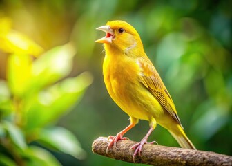 Fototapeta premium Captivating images of canaries: singing, yellow plumage, close-up details, exotic varieties, and pet photos.