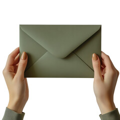 Fototapeta premium Document handling in a professional context close-up of hands with a slim business envelope