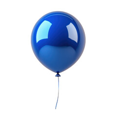 Floating isolated blue balloon with string against a clear sky digital art minimalist environment abstract concept