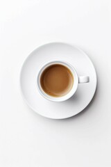 Coffee Cup , Isolated white background, flat lay 