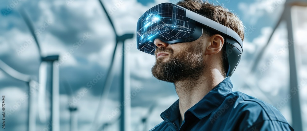 Poster Engineers using augmented reality glasses to visualize a building blueprint on-site