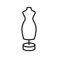 Obraz premium Mannequin fashion tailor icon vector basic design