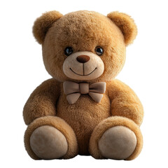 Obraz premium Lonely teddy bear toy isolation scene cozy room digital illustration soft lighting close-up whimsical concept