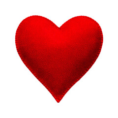 Fototapeta premium Red 3D Heart Illustration PNG with Transparent Background - Love and Romance Design