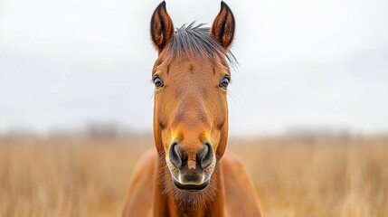 Obraz premium Horse on a solid background.