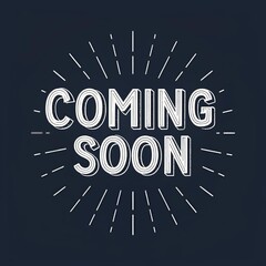 Bright neon "Coming Soon" sign illuminates a shadowy warehouse, hinting at exciting developments ahead