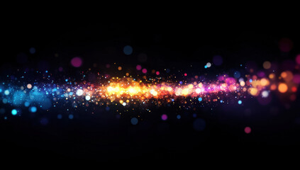 A stunning array of colorful light particles illuminates a dark background, creating a vibrant and captivating visual effect that inspires creativity and imagination.