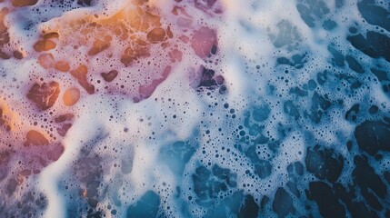 Ocean Waves Foam Abstract Texture Background