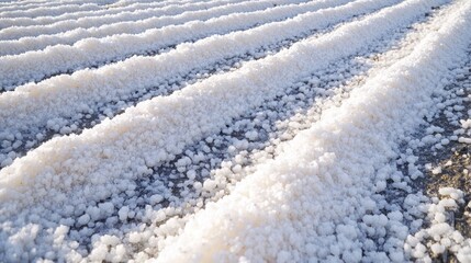 Fototapeta premium Close-Up View of Salt Crystals on Ground in Natural Habitat