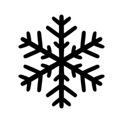 Hand drawn Christmas snowflake. Xmas snowflake isolated on a white background. Vector illustration