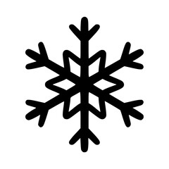 Hand drawn Christmas snowflake. Xmas snowflake isolated on a white background. Vector illustration