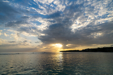 Guadalupe, Saint Anne, Plage Le Caravelle - 2 February 2024 - Spectacular nature at sunset in Guadeloupe
