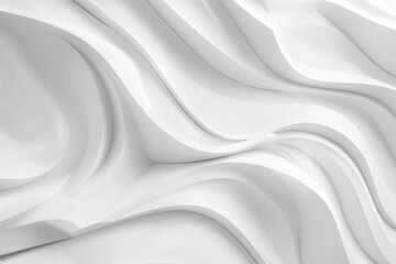 Fototapeta premium Abstract white wavy background. (3)