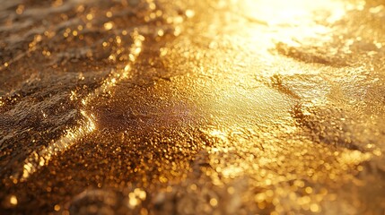 The Surface of Gold Bullion with Detailed Texture and Shine