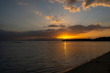 Guadalupe, Saint Anne, Plage Le Caravelle - 2 February 2024 - The spectacle of Guadeloupe at dusk