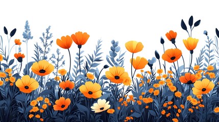 Flat vector of a celebration banner with soft pastel colors and floral elements for Mothering Sunday