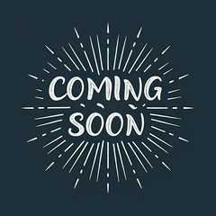 Bright neon "Coming Soon" sign illuminates a shadowy warehouse, hinting at exciting developments ahead