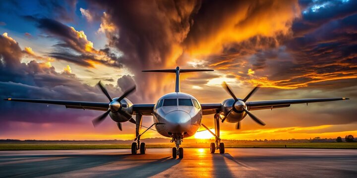 Dash 8 Aircraft Photography: Stunning High-Resolution Images of Turboprop Airplanes