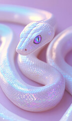 Fototapeta premium Glitter snake art illustration wallpaper