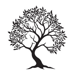 "Elegant Tree Silhouette Vector Art for Logo
