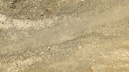 Perpendicular aerial view of a barren and rocky terrain. Ideal for textures and patterns.