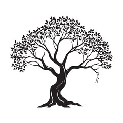 "Free Tree Silhouette Vector Design for Nature-Inspired Projects
