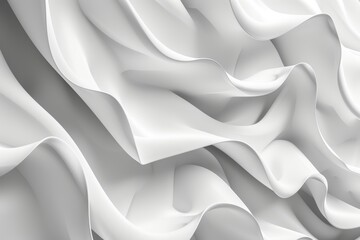 Obraz premium Abstract white fabric with flowing curves. (1)