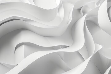 Abstract white flowing curves. (1)