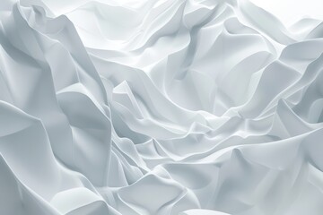 Obraz premium Abstract white flowing fabric background.