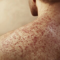 Fototapeta premium Detailed Close-Up of Allergic Rash on Back