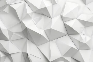 Obraz premium Abstract white geometric background of triangles. (3)