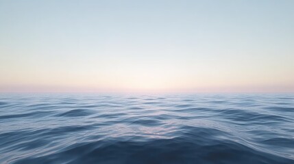 Obraz premium Tranquil Ocean Calm at Sunrise with Gentle Waves and Soft Colors