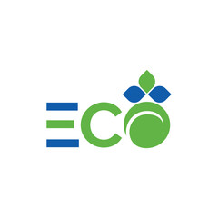 Eco Text Nature For Ecology Modern Simple Design Logo