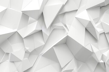 Obraz premium Abstract white geometric low-poly background. (3)