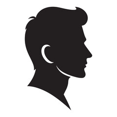 Clean Male Silhouette Profile for Generic Business Design Use