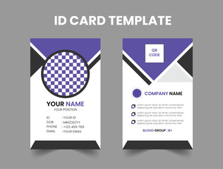 Company ID card template. 