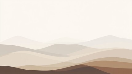 Fototapeta premium Abstract Landscape of Brown and Beige Mountains