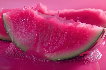Juicy Watermelon Splash in Vivid Pink Tone