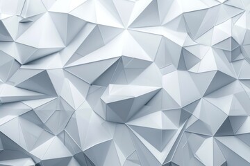 Abstract white low-poly background texture. (3)
