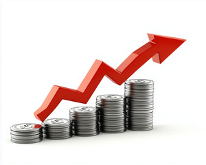 Financial growth trends business sector infographic economic environment analytical view investment insights