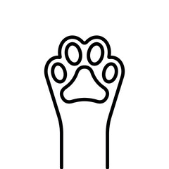 paw print sign symbol flat vector icon
