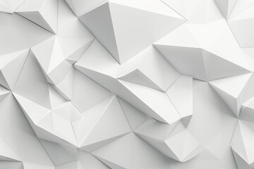 Abstract white low-poly geometric background. (1)
