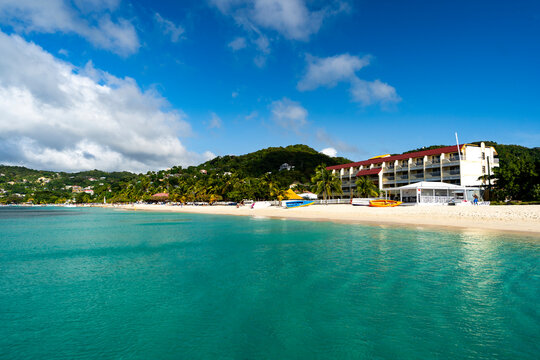 Grenada, Grande Anse - 5 February 2024 - Glimpse of Grand Anse beach in Grenada
