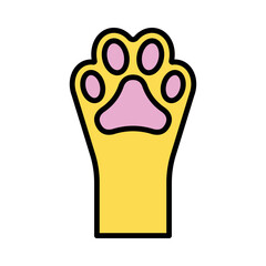 paw print sign symbol flat vector icon