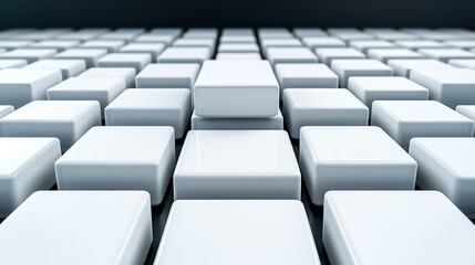 Abstract White Cubes Pattern  Innovation, Technology and Design Concept