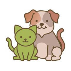 Fototapeta premium Dog and Cat Icon