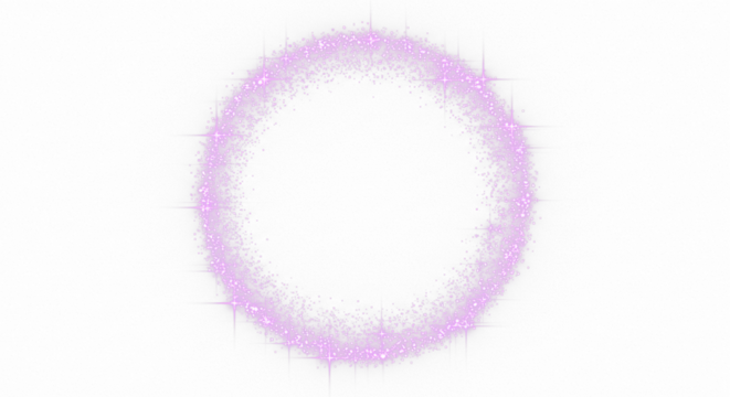 purple glitter circle with purple sparkles with star dust isolated on black background png