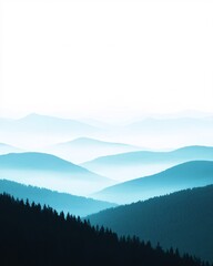 Obraz premium Misty Mountain Landscape